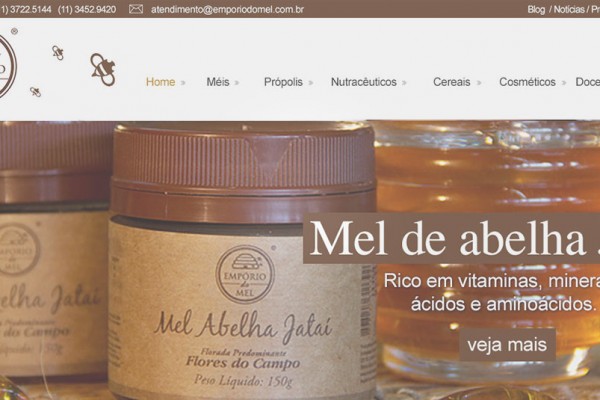 Site Empório do Mel